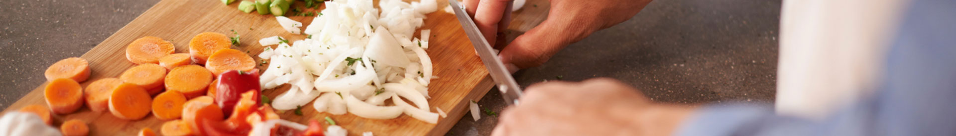 Chopping fresh vegetables