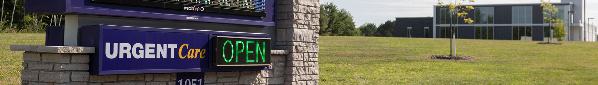 Open Urgent Care sign outside of Prevea Clinic